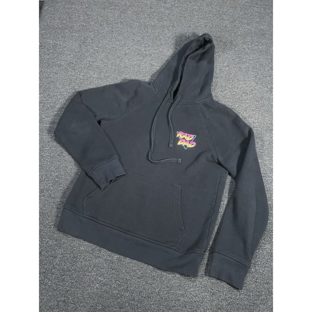 Huckberry Hoodie Men's XL Black Rad Dad Pullover Cotton French Terry Drawstrings
